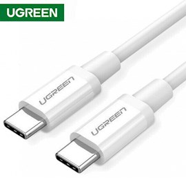 USB კაბელი UGREEN 60518 Type C 2.0 Male To Male Cable Usb Type C Charging Cable 1m (White)